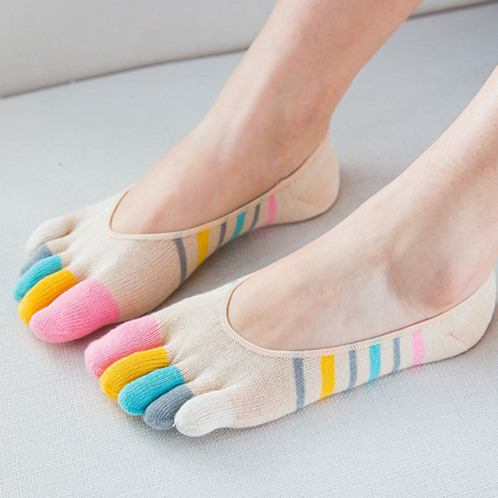 Invisibility Sock Loafer - 5 пар женских носков для йоги