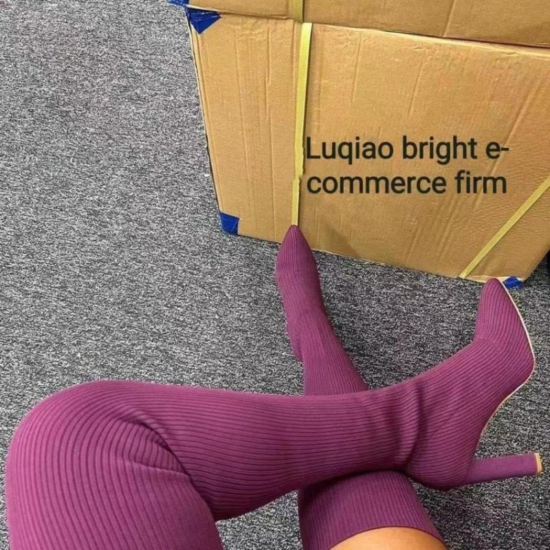 Женские модные сексуальные бот – обзор и цена Knee High Sock Women