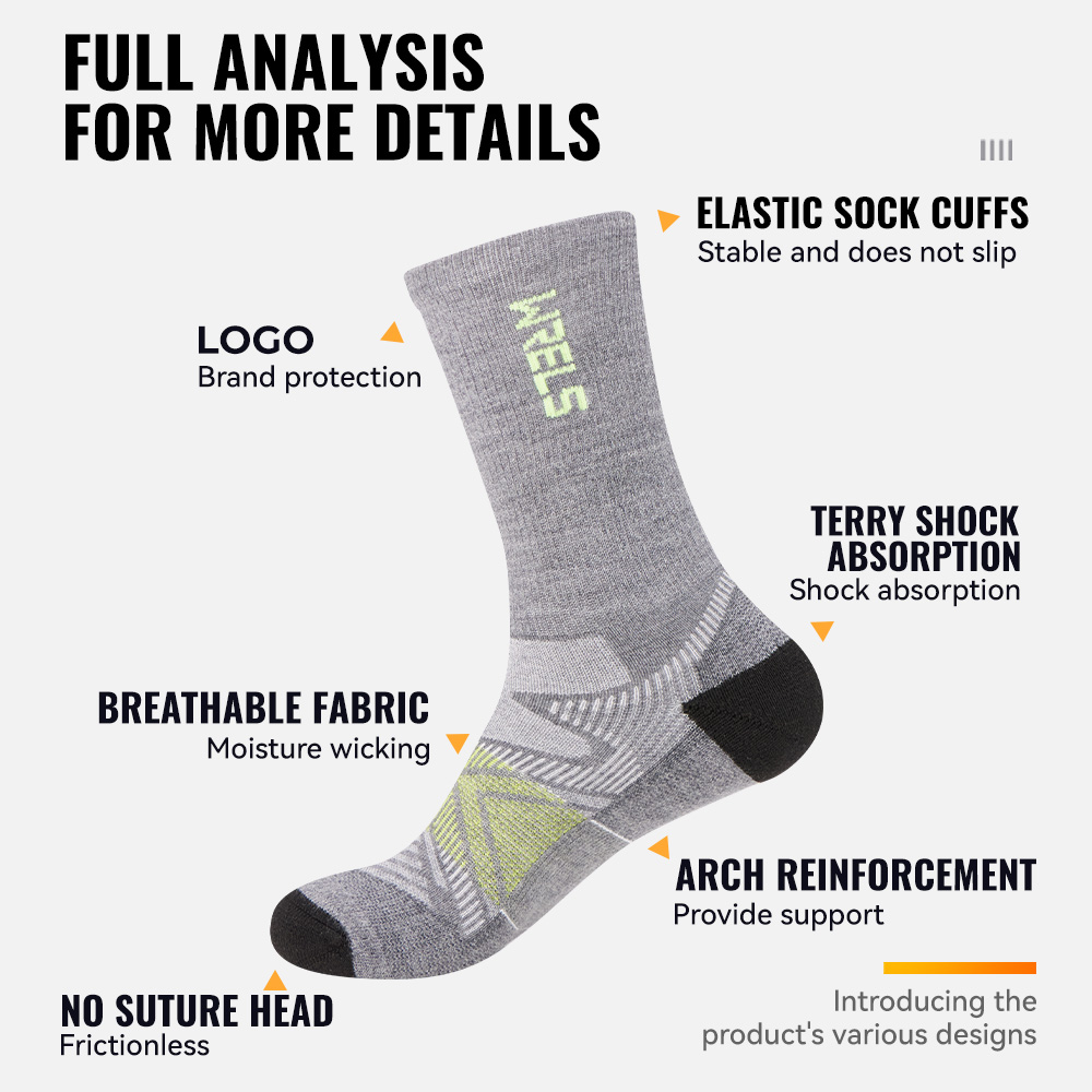 Носки для походов WRELS из мер – обзор и цена Wool Hiking Sock