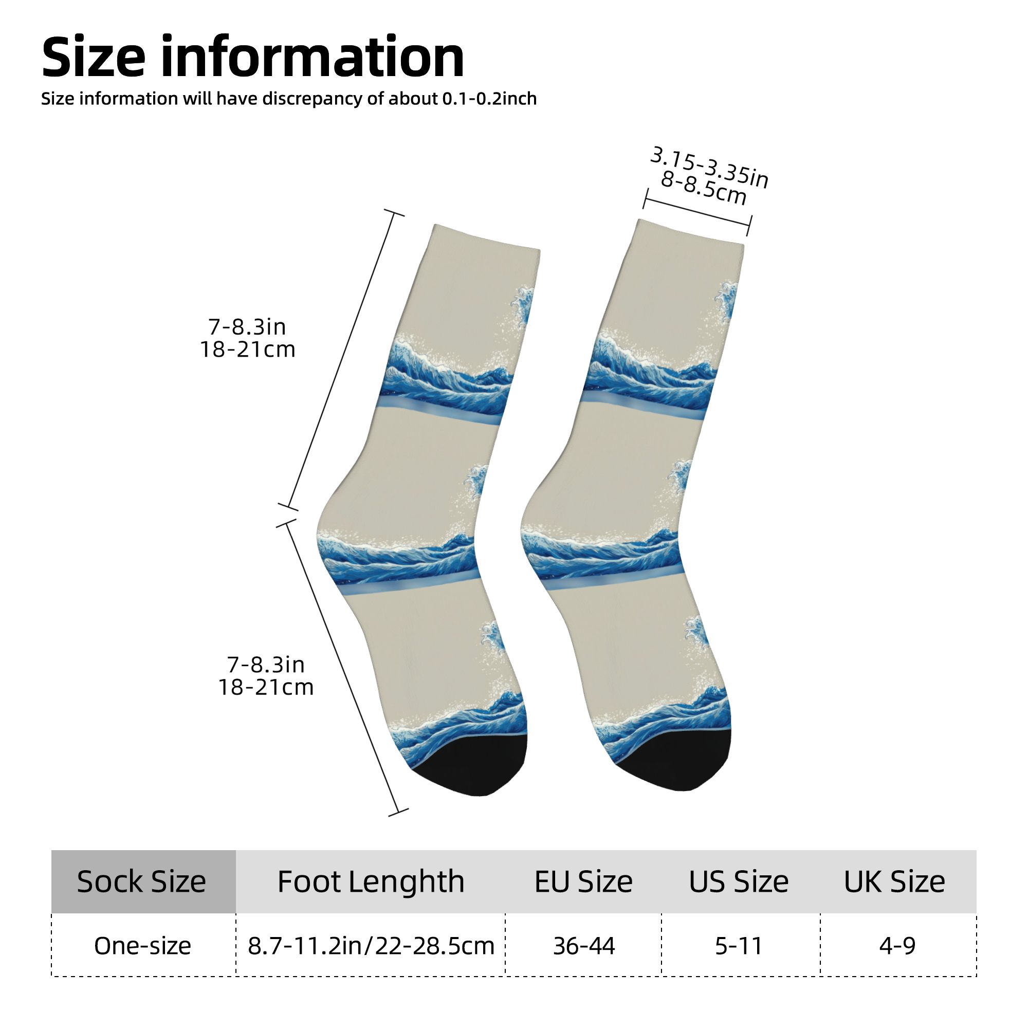 Носки с принтом «Великая волна – обзор и цена Dress Sock Men