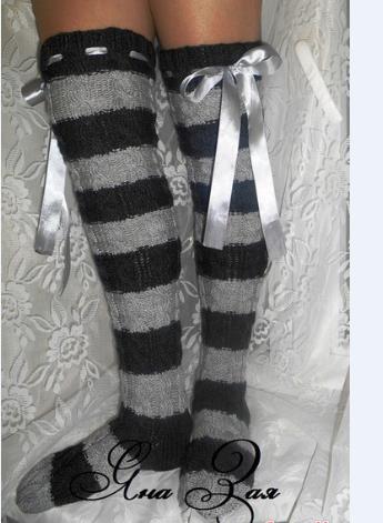 Женские вязаные чулки до бедра – обзор и цена Thigh High Sock Stay Up
